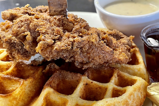 Grits Waffle and Fried Chicken